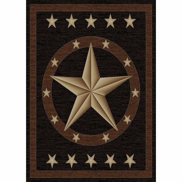 Mayberry Rug 7 ft. 10 in. x 9 ft. 10 in. Hearthside Western Star Ebony Area Rug HS3683 8X10